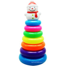 Anneau de retenue de l'homme de neige Cadeau de jouet de Noël Jenga pliant